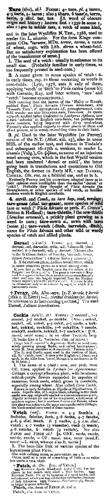 Definition/Etymology of "Tare"